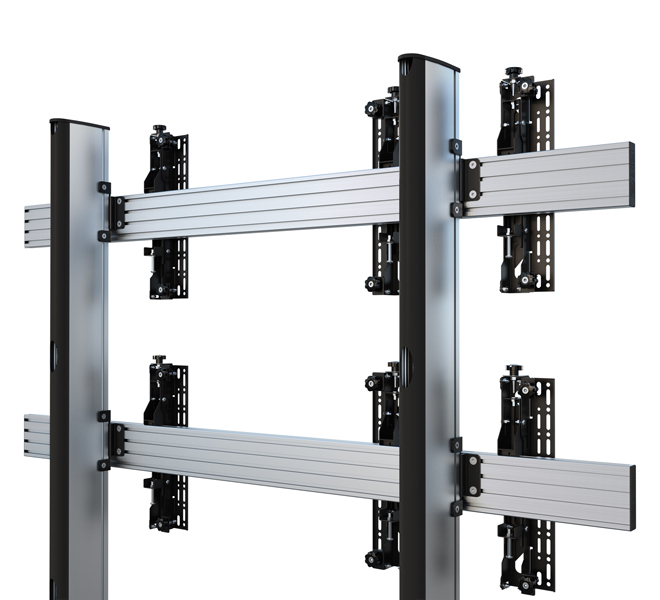 B-TECH SystemX Mobile Video Wall Mounting System BT8371-2x2/BS