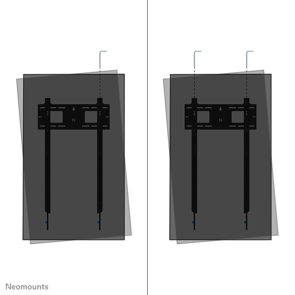 Neomounts LEVEL-750 Wandhalterung fest Hochformat (VESA 500x800) WL30-750BL18P
