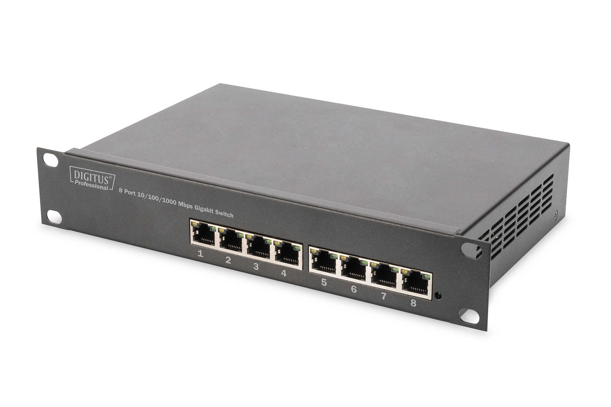 DIGITUS DN-80114 8-Port Gigabit  Switch, 10 Zoll, Unmanaged