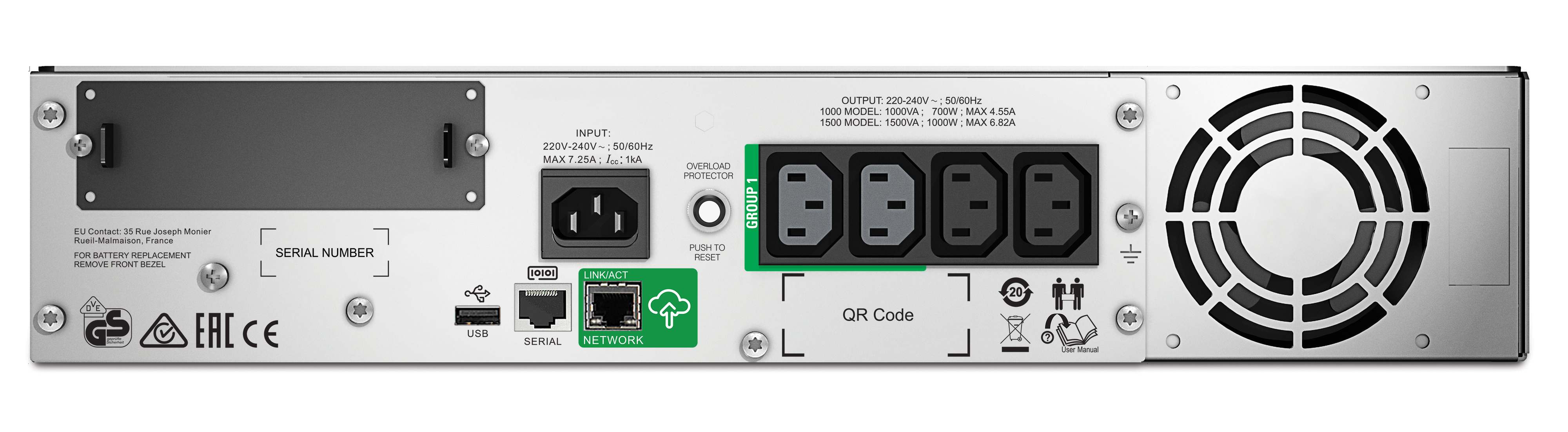 APC SMT1000RMI2UC - Smart-UPS 1000VA LCD RM 2U 230V mit SmartConnect