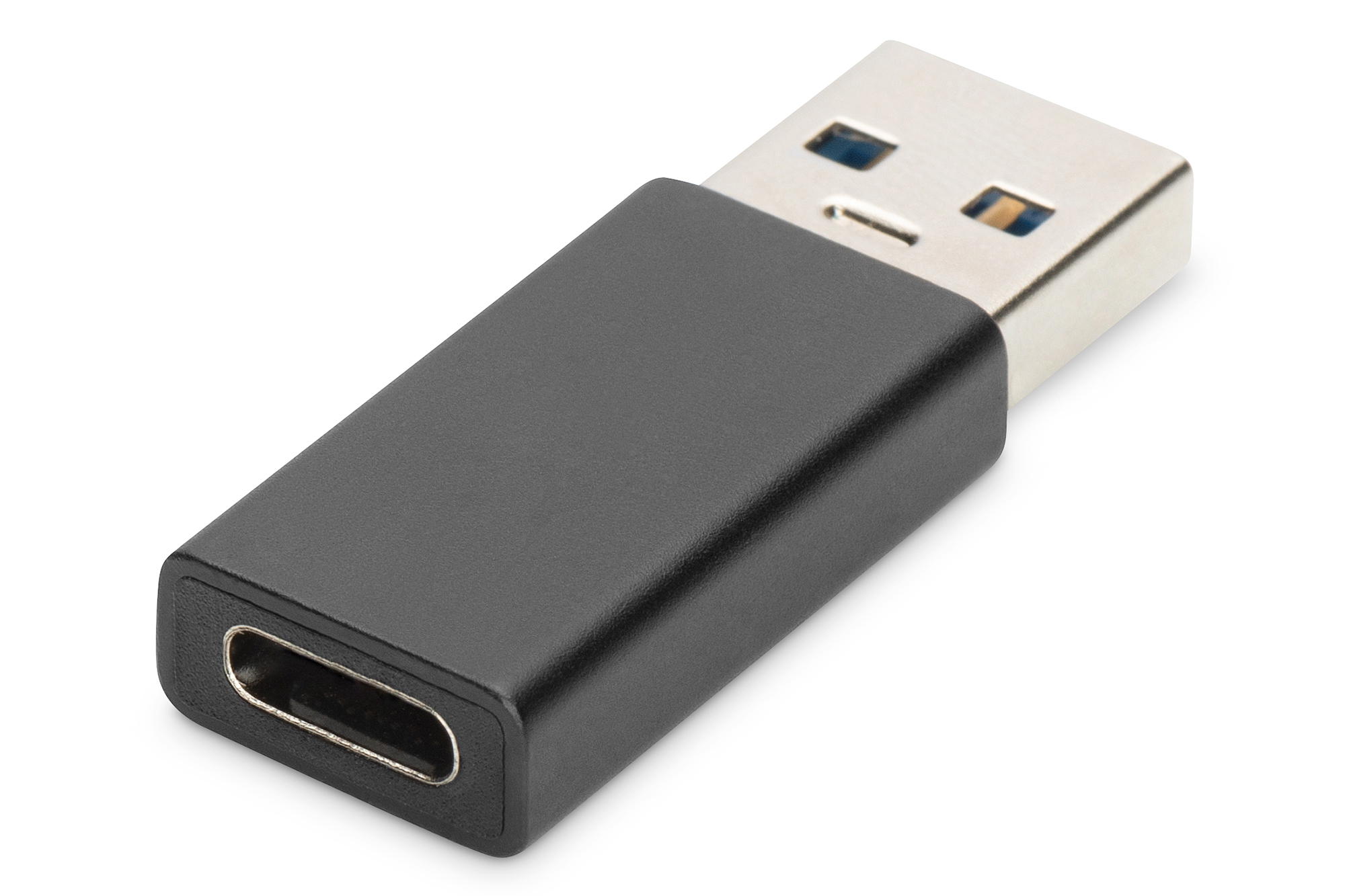 DIGITUS AK-300524-000-S USB Typ-C Adapter, Typ A to C M/F, 3A, 5GB, 3.0 Version, schwarz