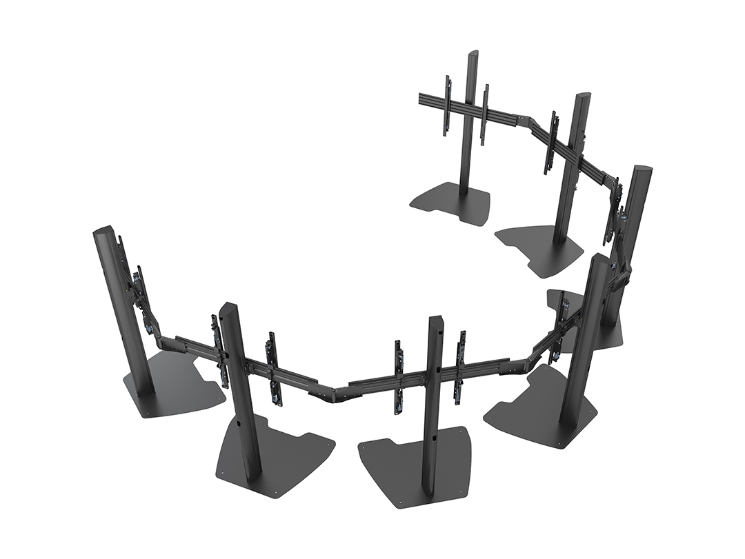Monitor-Stand, TV-Stand, Dual-Arm-Spring, Wall-Stand, Cable-Management