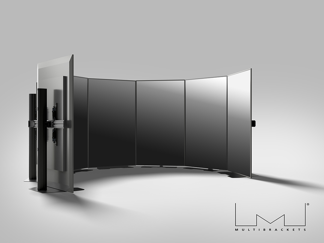 curved monitor, Video-Wand, Multi-Panel, Konkavbildschirm, Display-Ständer