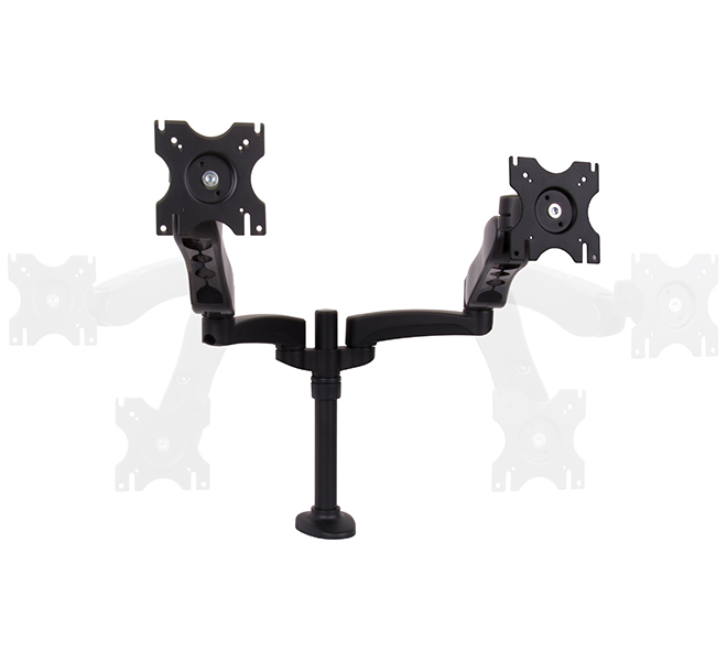 B-TECH Tischhalter mit zwei Gelenkarmen BT7384/B für zwei Displays*