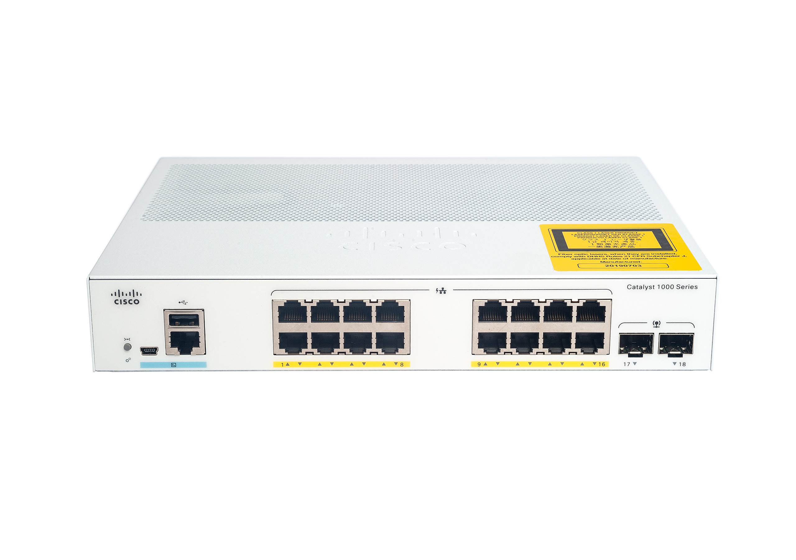 CISCO C1000-16T-2G-L Switch , 16x10/100/GB, 2xDualPorts, L2