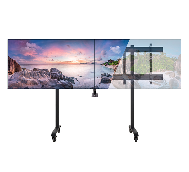 B-TECH  XXL Universal Dual Screen VC Trolley (VESA 1200 x 800)