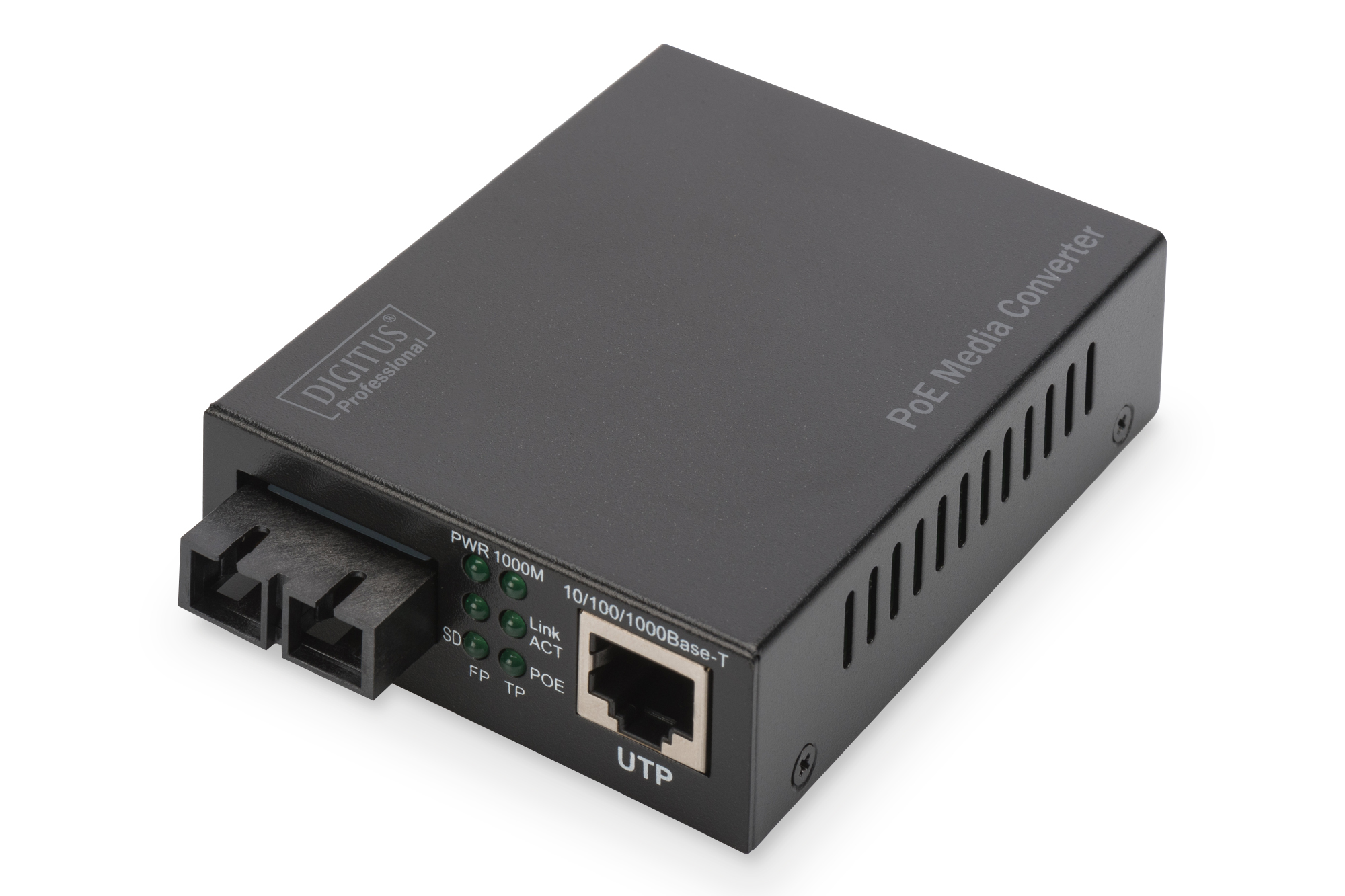 DIGITUS DN-82150 Gigabit PoE Medienkonverter, RJ45 / SC, MM, PSE