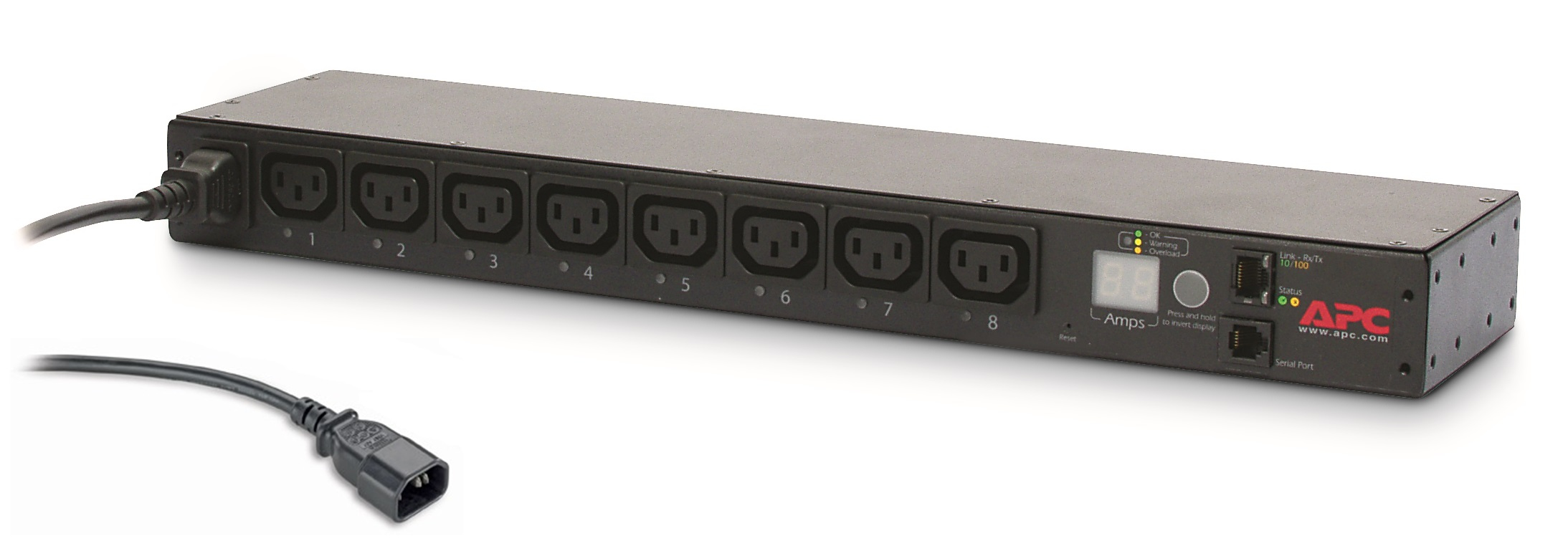 APC AP7920B - RACK PDU, SWITCHED, 1U, 12A/208V, 10A/230V, (8)C13