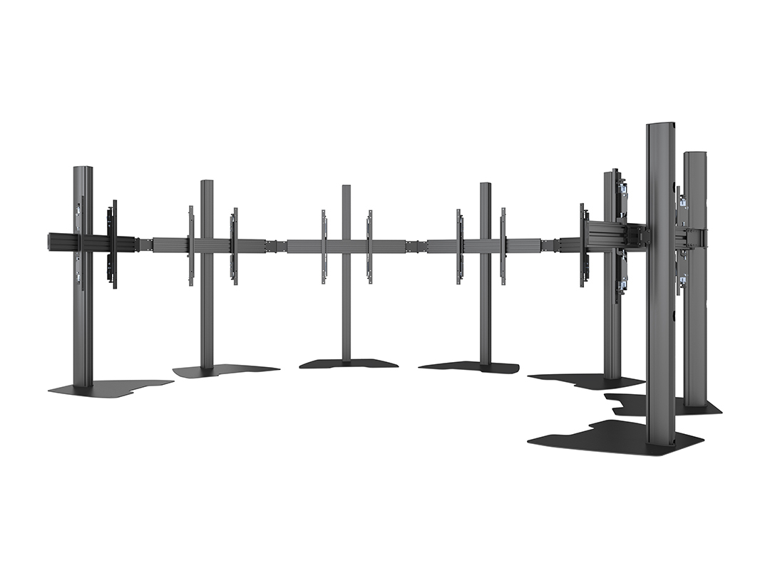 monitor-arm, mounting-rail, tv-stand, multichannel-arm, metal-structure