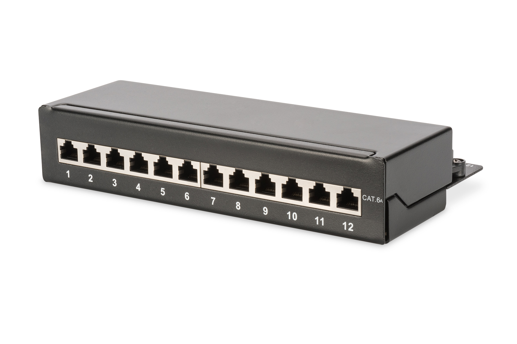 DIGITUS DN-91612SD-EA Desktop CAT 6A, Klasse EA Patch Panel, geschirmt, schwarz