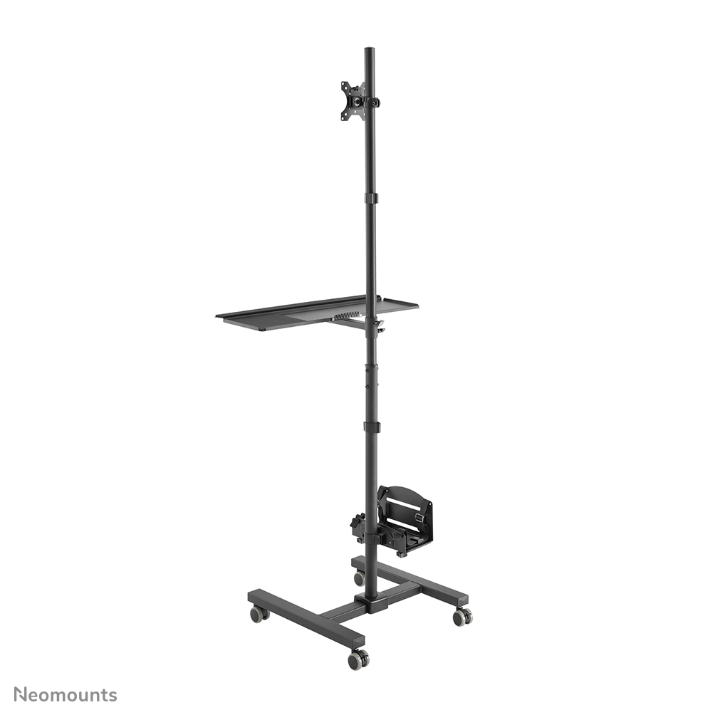 Monitorschwenk, Mobiler Monitorständer, Rollbarer Standfuß, TV/Monitor Halter, Tischer Monitorarm