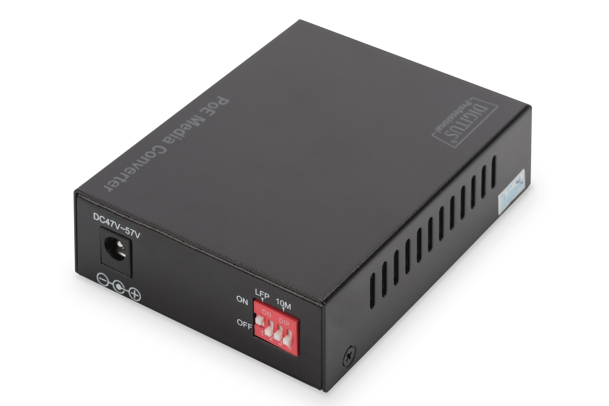 DIGITUS DN-82140 Gigabit PoE Medienkonverter, RJ45 / SFP, PSE
