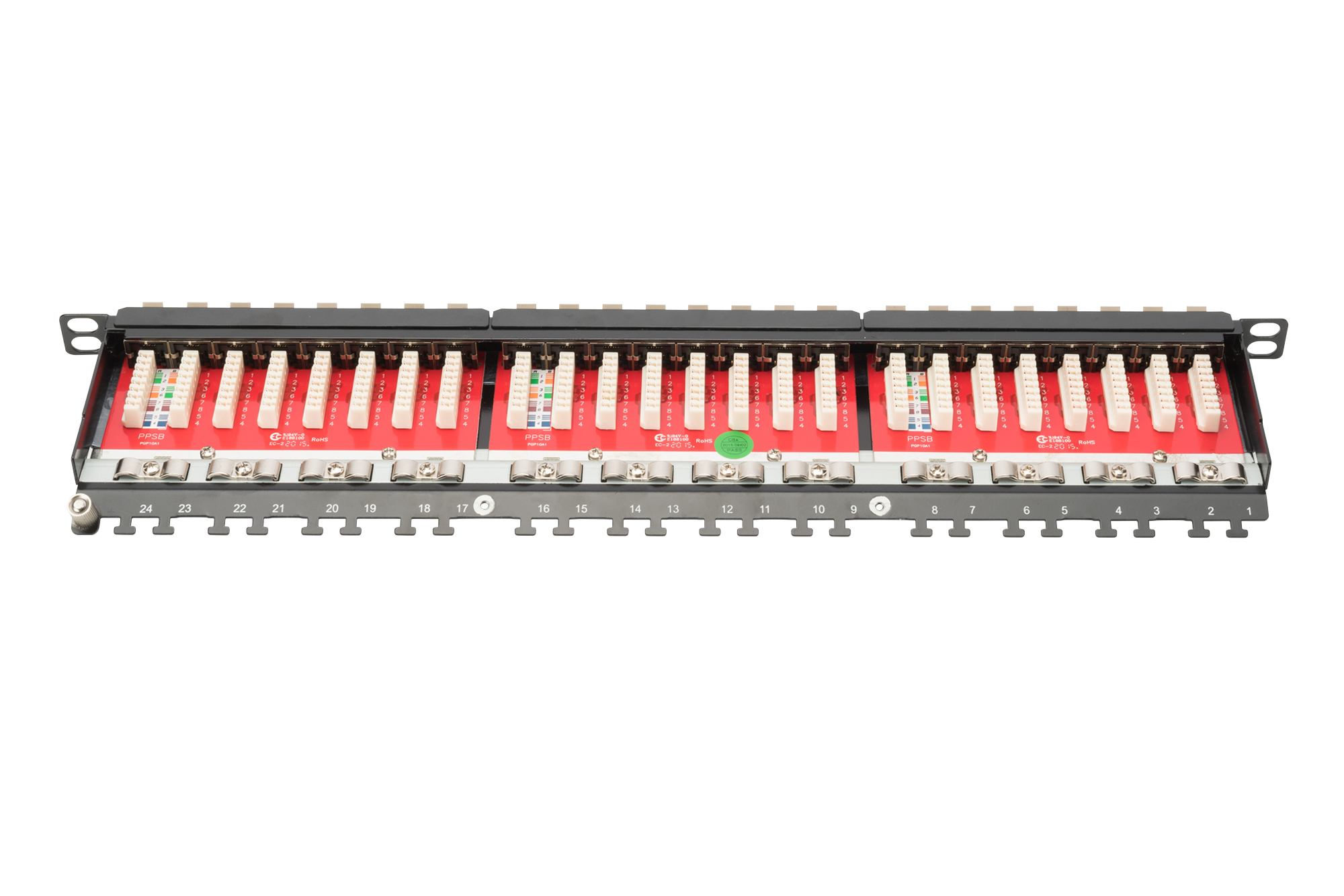 DIGITUS DN-91624S-SL-EA CAT 6A, Klasse EA High Density Patch Panel, geschirmt