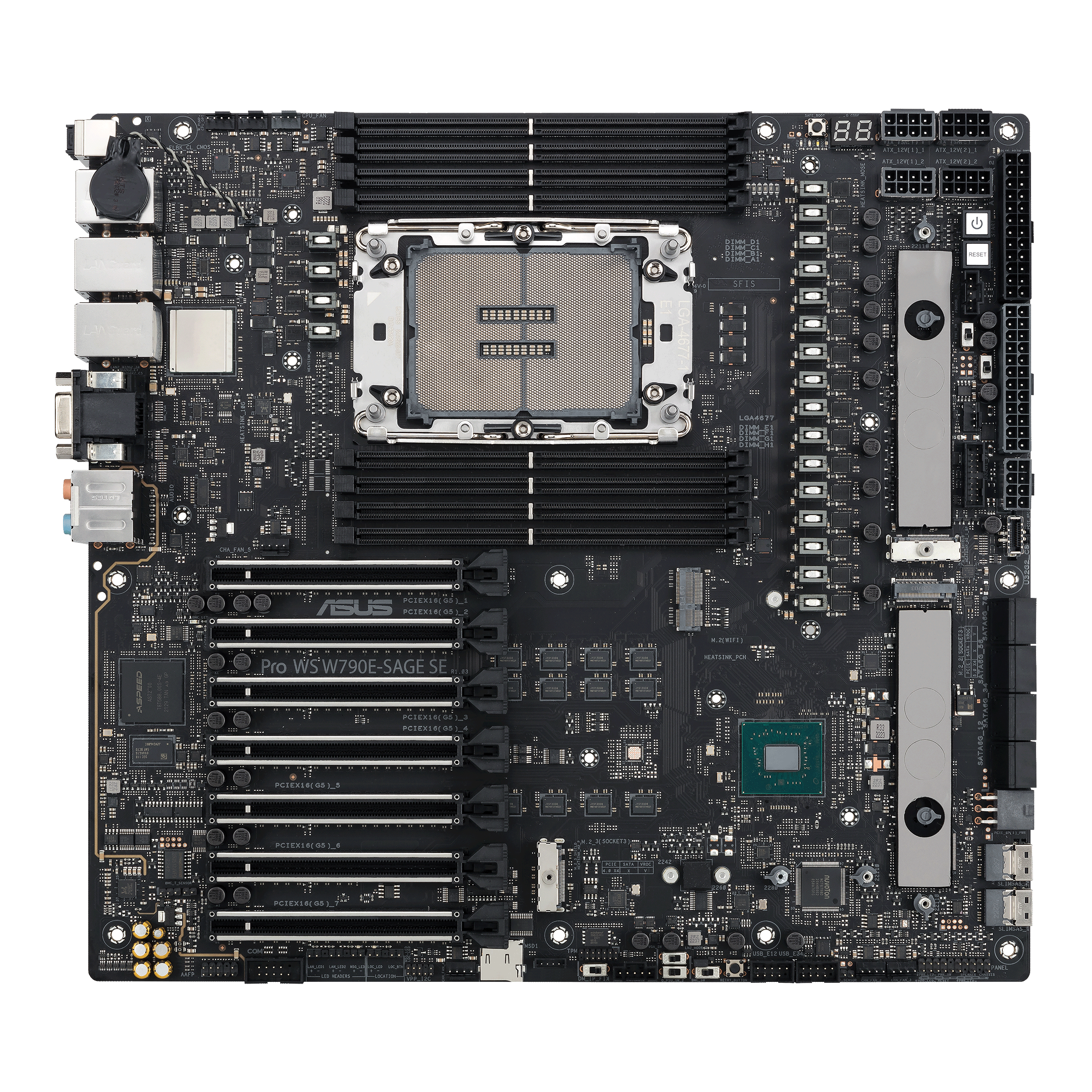 MB ASUS Workstation LGA4677 Pro WS W790E-SAGE SE  2x 10GB W790 Chipsatz | 1 x Intel Xeon W3400/2400 (SSI/EEB) ++