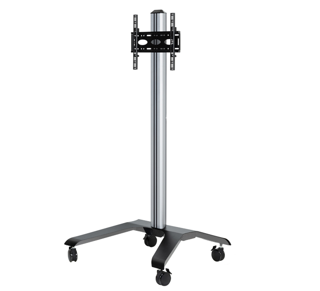 B-TECH Rollstand (VESA 600 x 400) - 1.7m  BT8562/BS  schwarz/silber