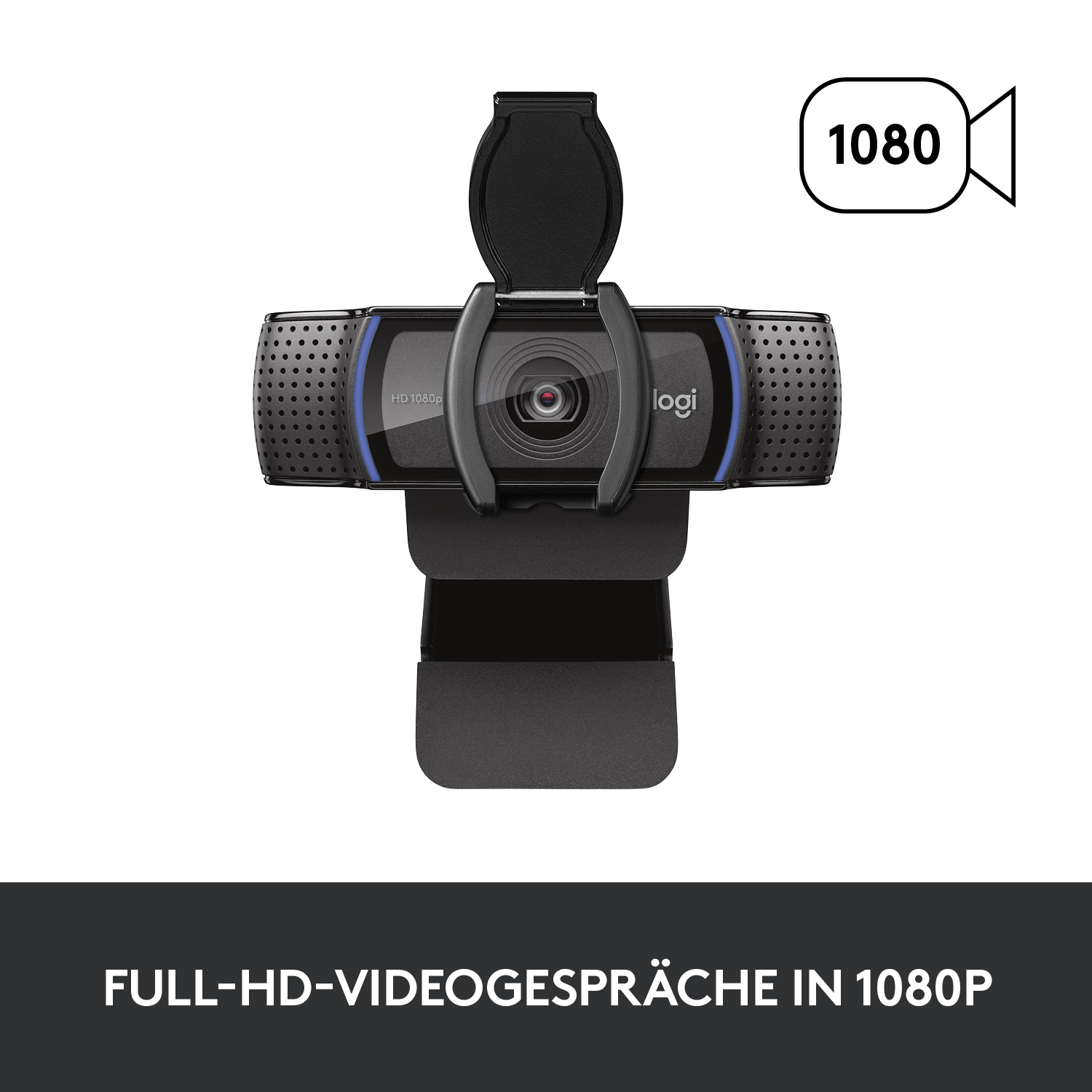 Logitech Kamera C920S Webcam, schwarz