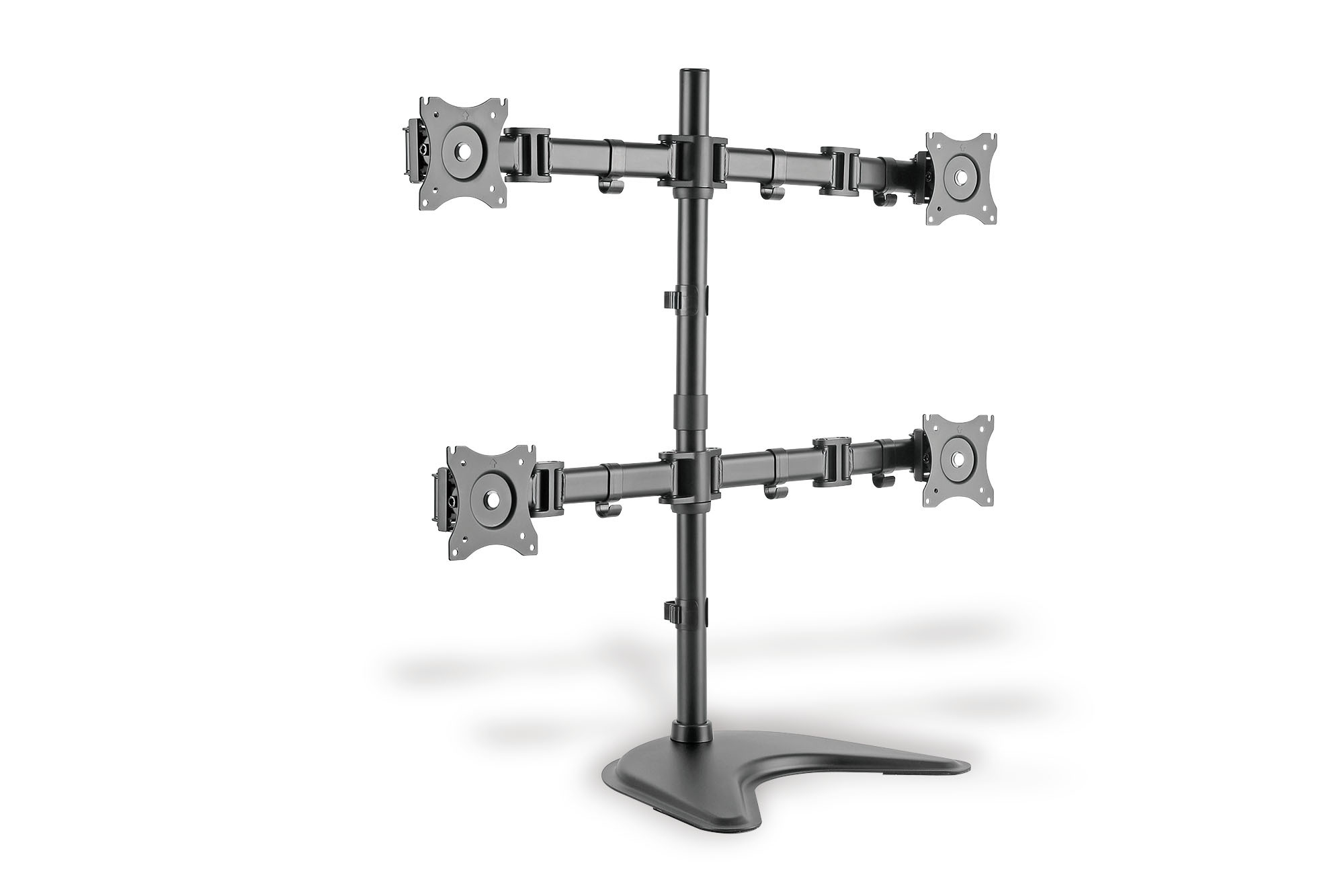 DIGITUS DA-90364 Universelle Vierfach Monitor Halter mit Stand-/ Klemm-Montage