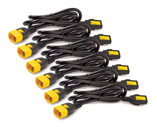 APC AP8702S-WW - Power Cord Kit (6 ea), Locking, C13 to C14, 0.6m