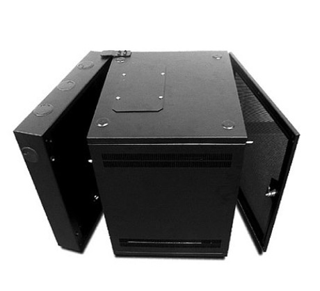 APC AR100 - NetShelter WX 13U w/Threaded Hole Vertical Mounting Rail Glass Front Door Black