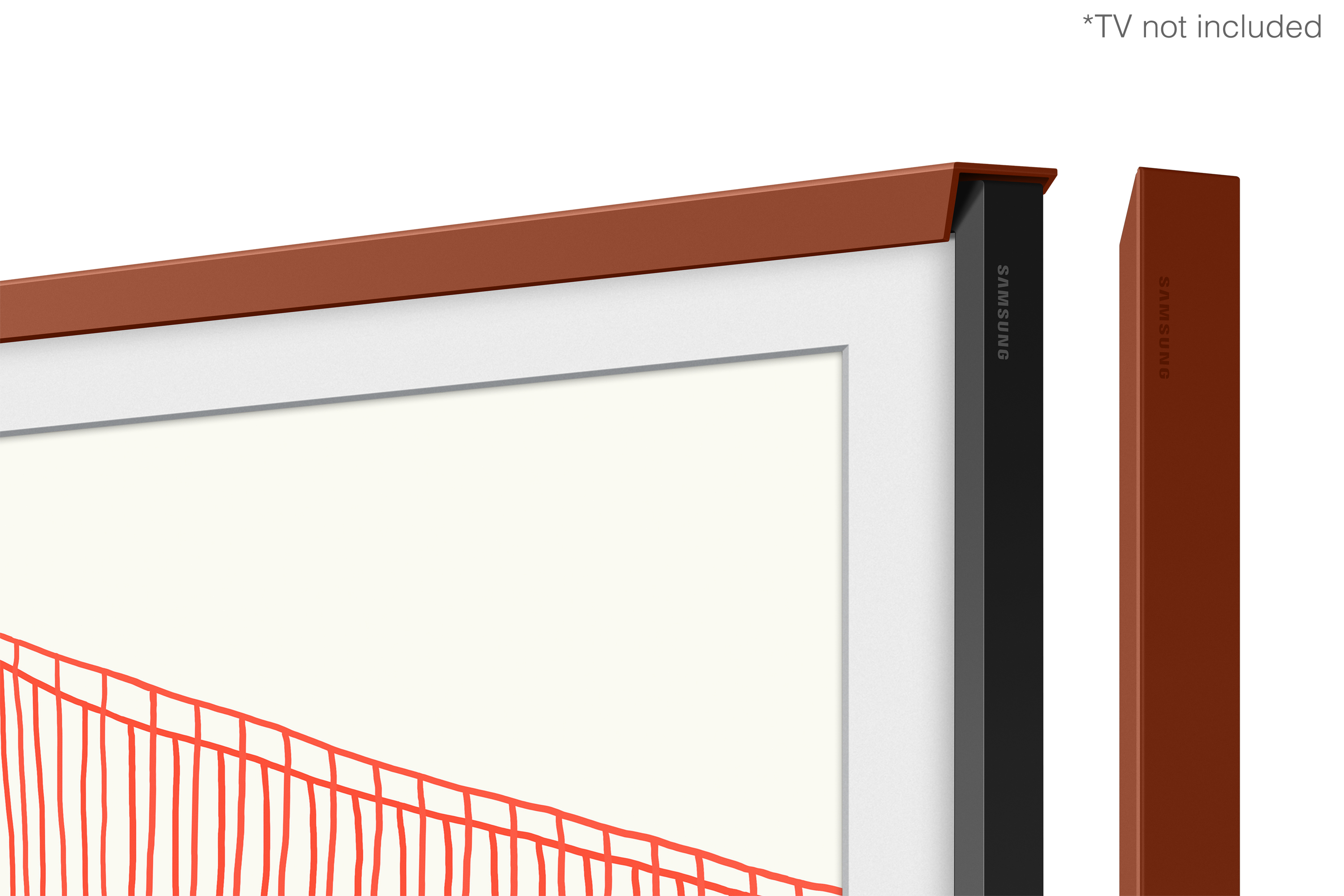 Samsung TV Z Wechselrahmen Terracotta abgeschrägt für 65" Frame-TV