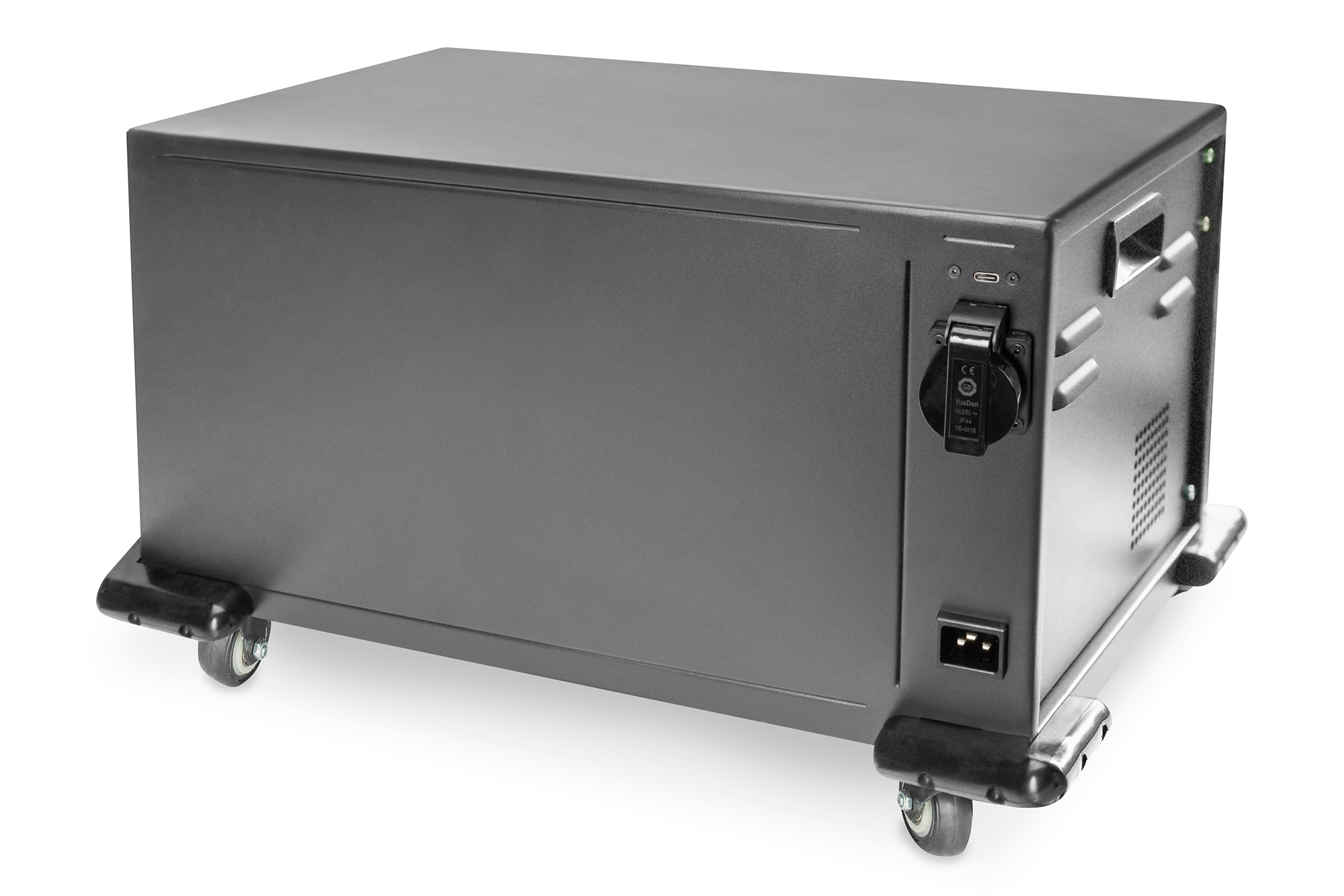 DIGITUS DN-45007 Mobiler Ladeschrank, 14", USB-C, elektr. PIN Schl. 16 Ladestationen, Lüfter, 384 x 550 x 375 mm