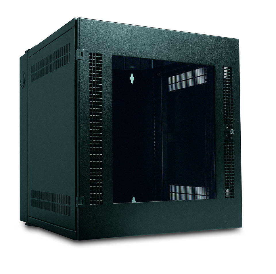 APC AR100 - NetShelter WX 13U w/Threaded Hole Vertical Mounting Rail Glass Front Door Black