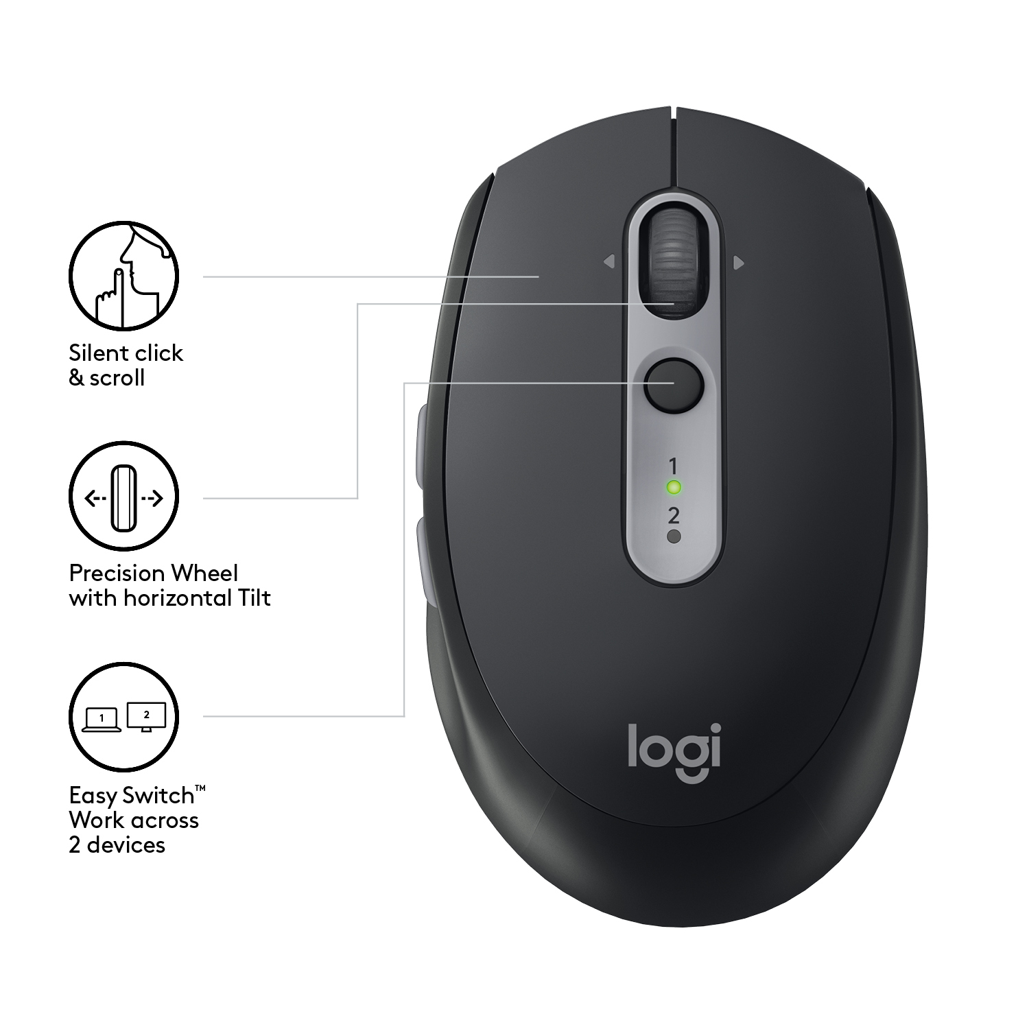 Logitech Maus M590, graphit