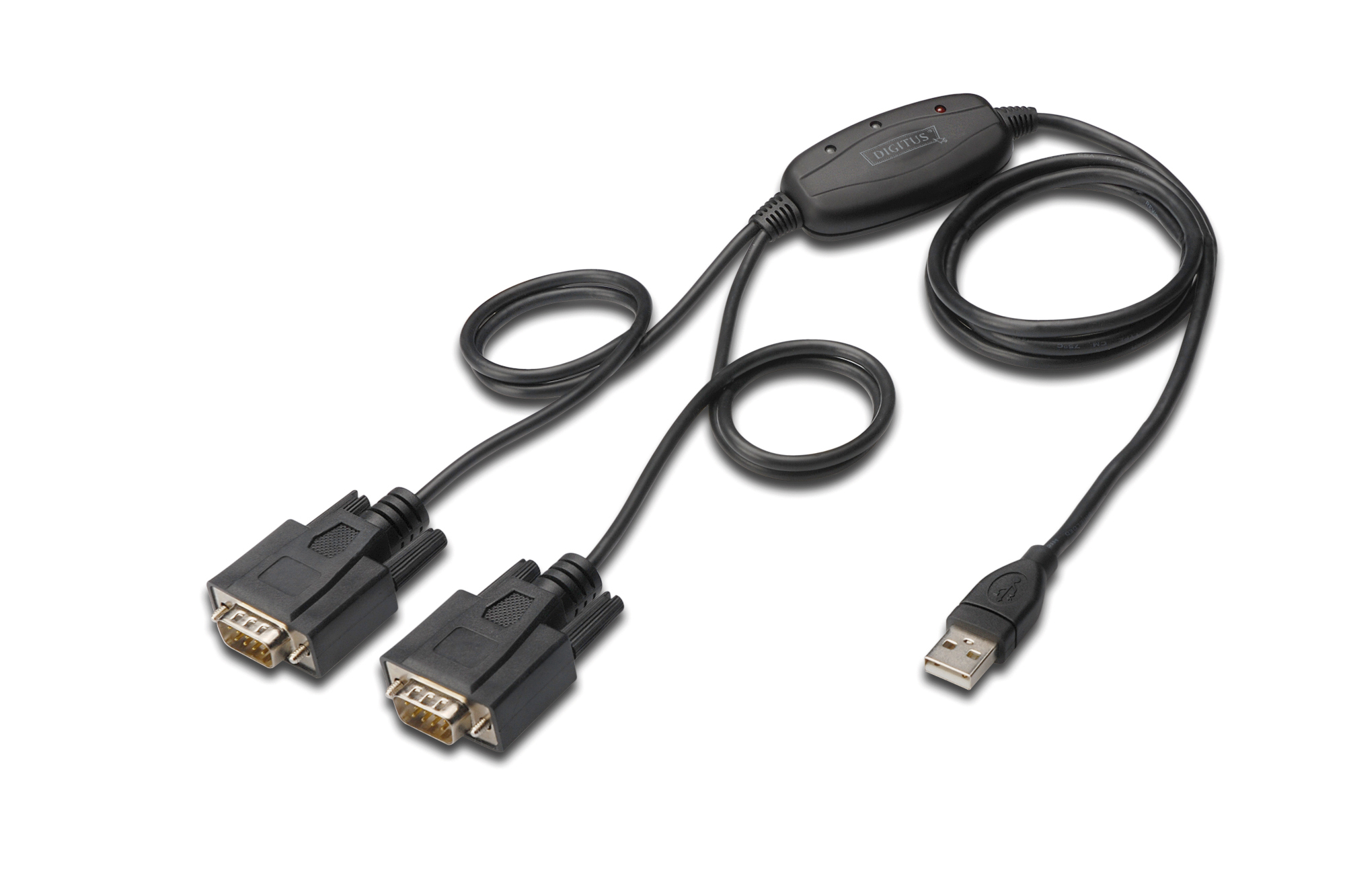 DIGITUS DA-70158 Adapter USB 2.0 zu 2x RS232-Kabel