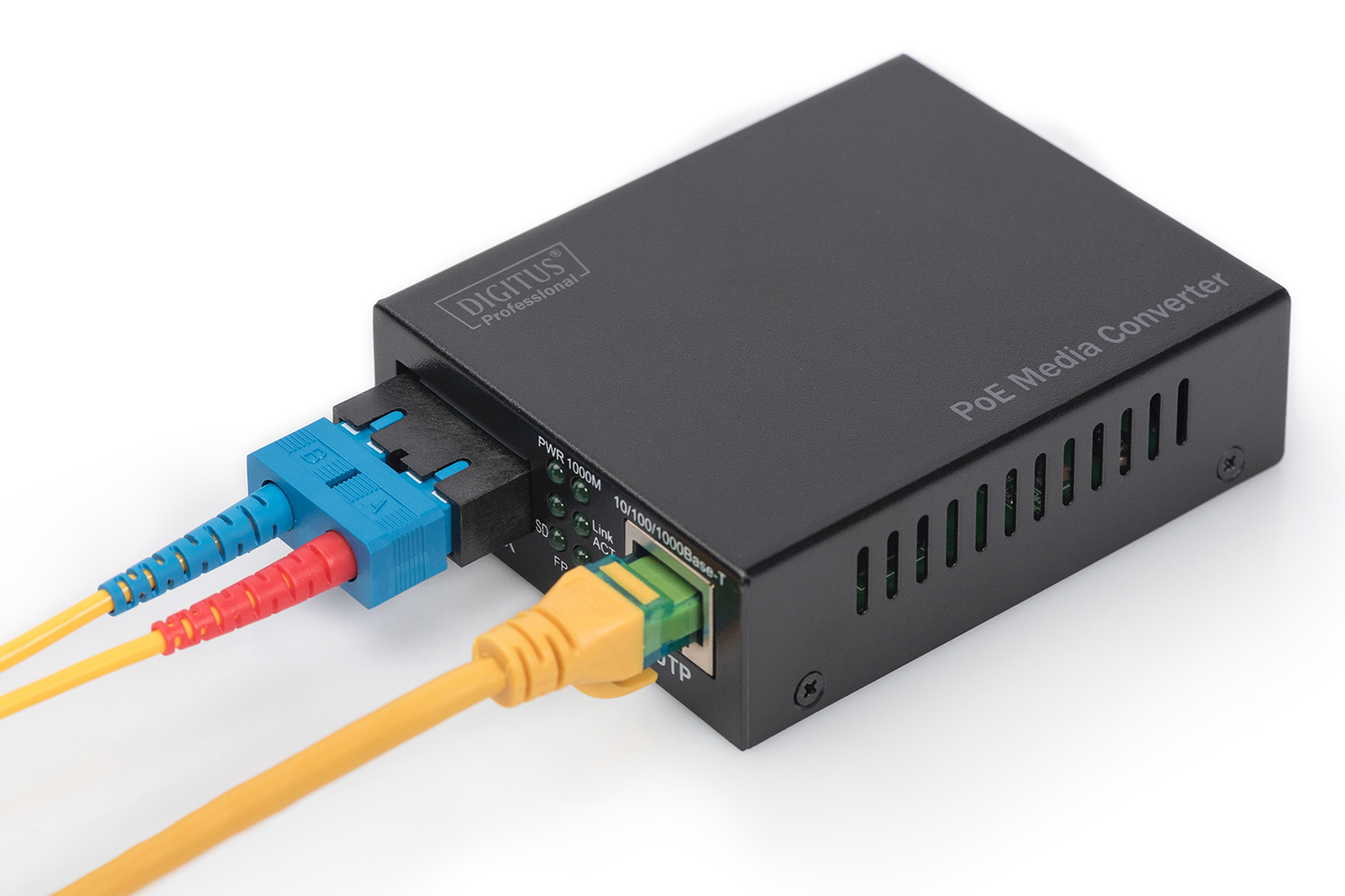 DIGITUS DN-82150 Gigabit PoE Medienkonverter, RJ45 / SC, MM, PSE