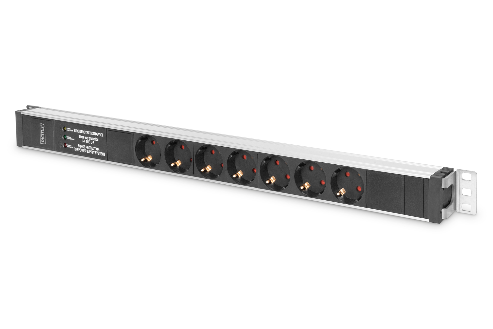 DIGITUS DN-95412 Steckdosenleiste 7-fach Schutzkontaktsteckdose