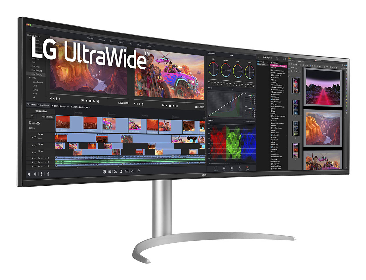 LG Monitor  49" 49BQ95C-W UltraWide QHD Curved HDMI DP USB IPS 32:9 s