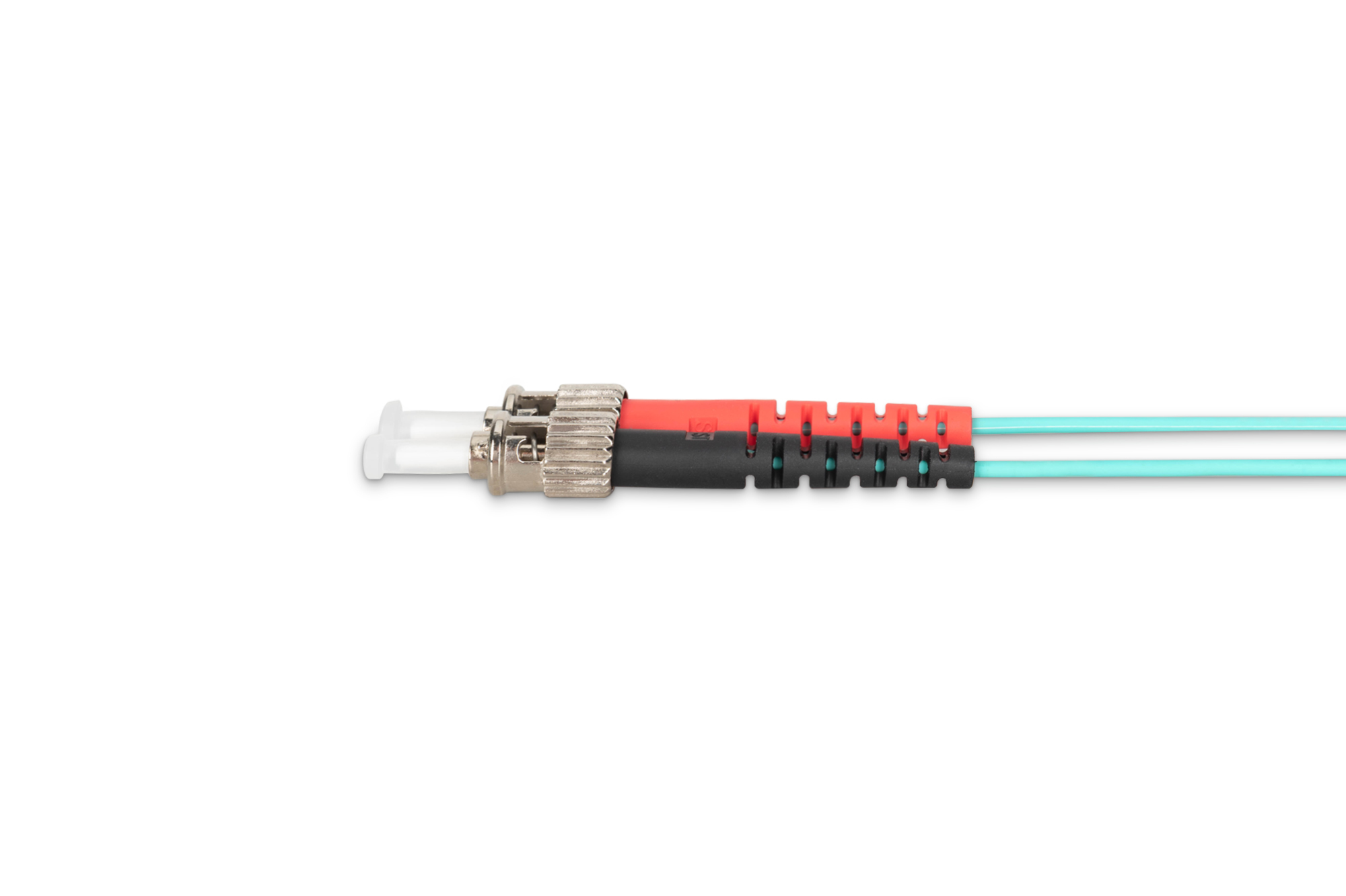 Faseroptik, LWL-Kabel, Stecker, Schwarz-rot, Glasfaseranschluss