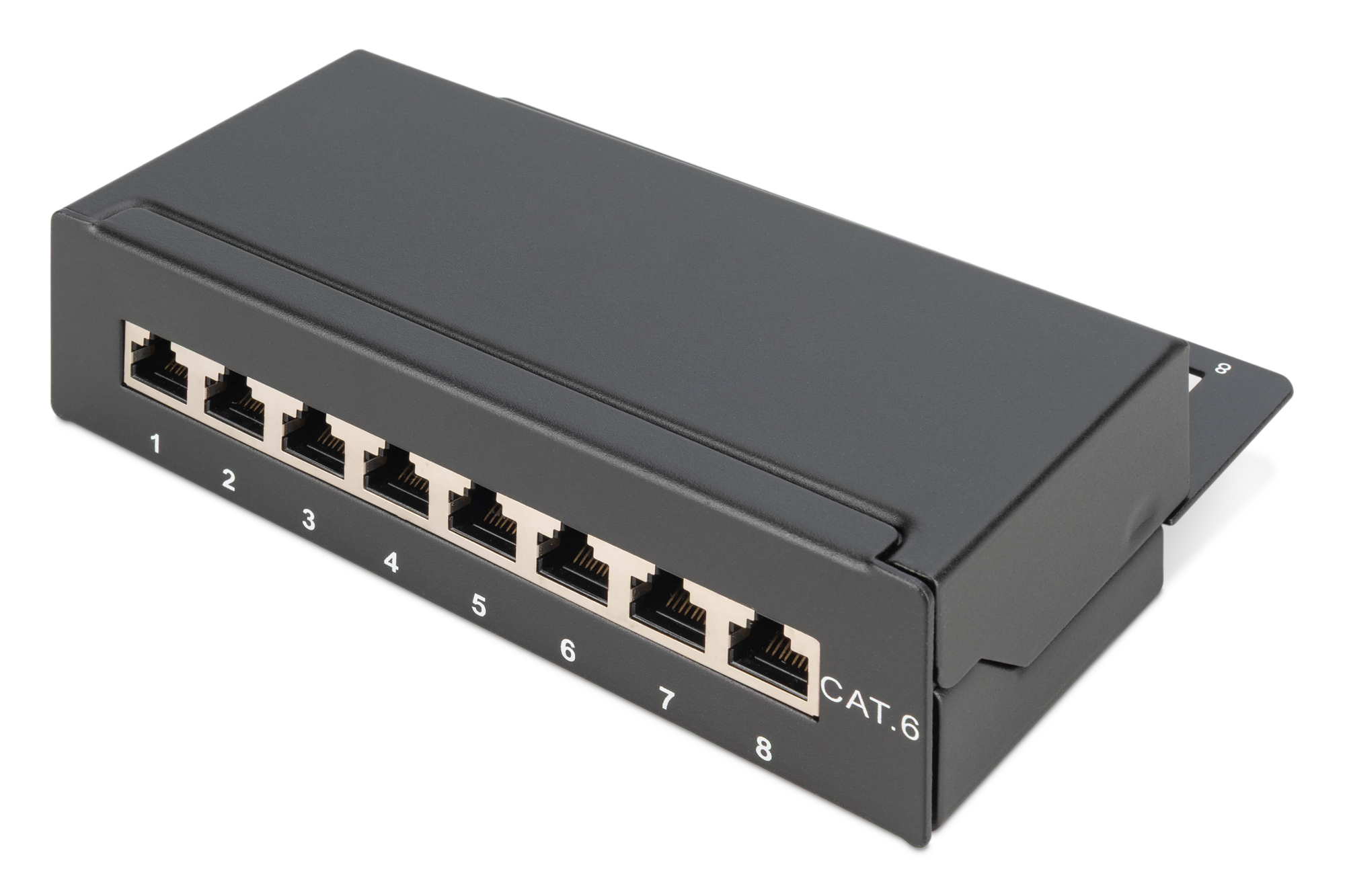 DIGITUS DN-91608SD Patchpanel Desktop CAT 6, geschirmt Klasse E, 8-Port RJ45 Elektronik, Hardware, Nabe