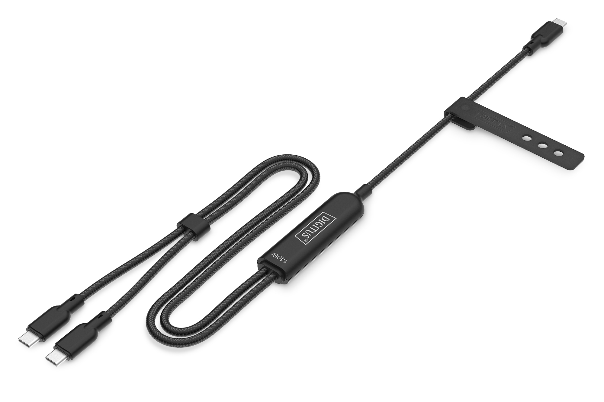Ladekabel, USB-C, geflochten, doppelseitig, robust