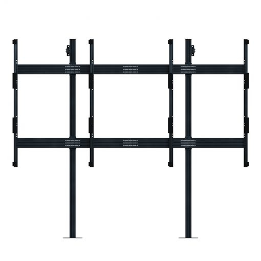 TV-Wandhalterung, Metallgestell, schwarz, freistehend, verstellbare Halterung
