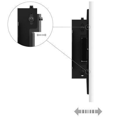 HDMI port, Montagehalterung, Wandhalterung, verstellbar, schwarz