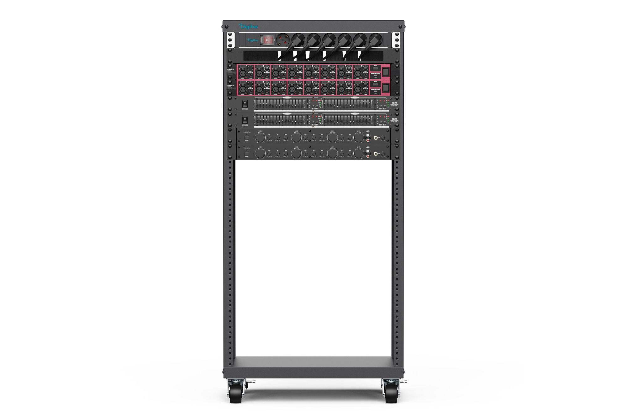 rack, audio, ausrüstung, server, rack-mount