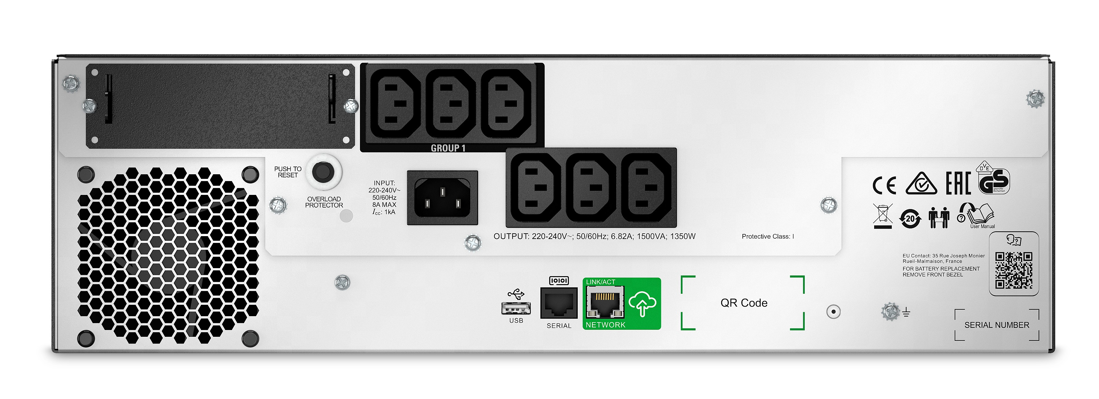 APC SMTL1500RMI3UC - Smart-UPS Lithium Ion, Short Depth 1500VA, 230V mit SmartConnect Computerausrüstung, Elektronik, Hardware, Überwachen, Bildschirm