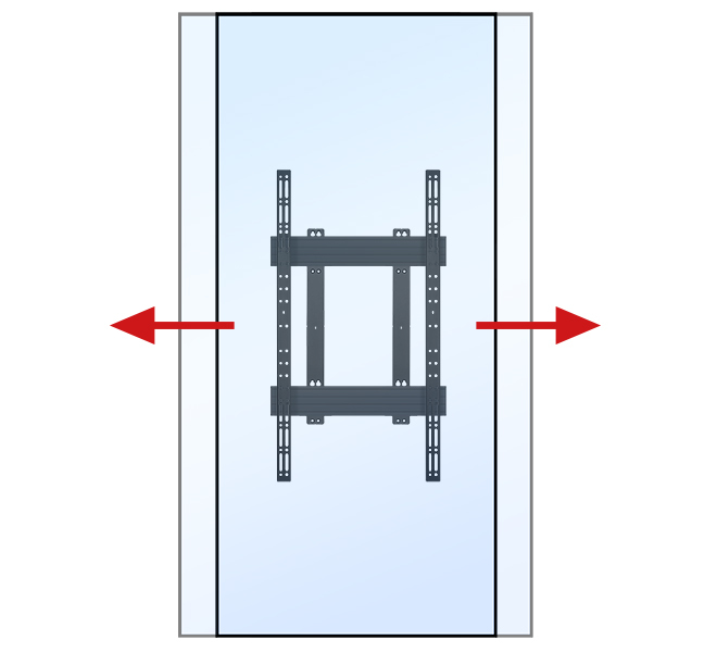 B-TECH SYSTEM X - XL Portrait Wall Mount For 21:9 Ultrawide Displays (VESA 1500 x 600) BT9923/B