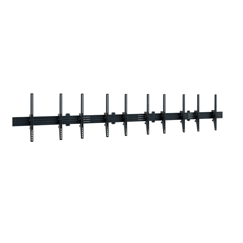 TV-Wandhalterung, Mehrfachhalterung, schwarzes Metall, Wandmontage