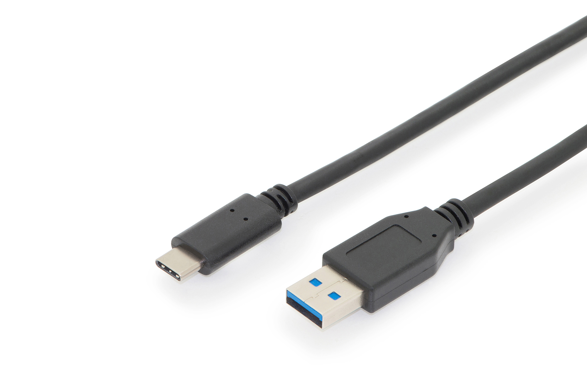 USB-C zu USB-A Kabel, USB-C Anschluss, USB-A Anschluss, Datenkabel, Schwarz