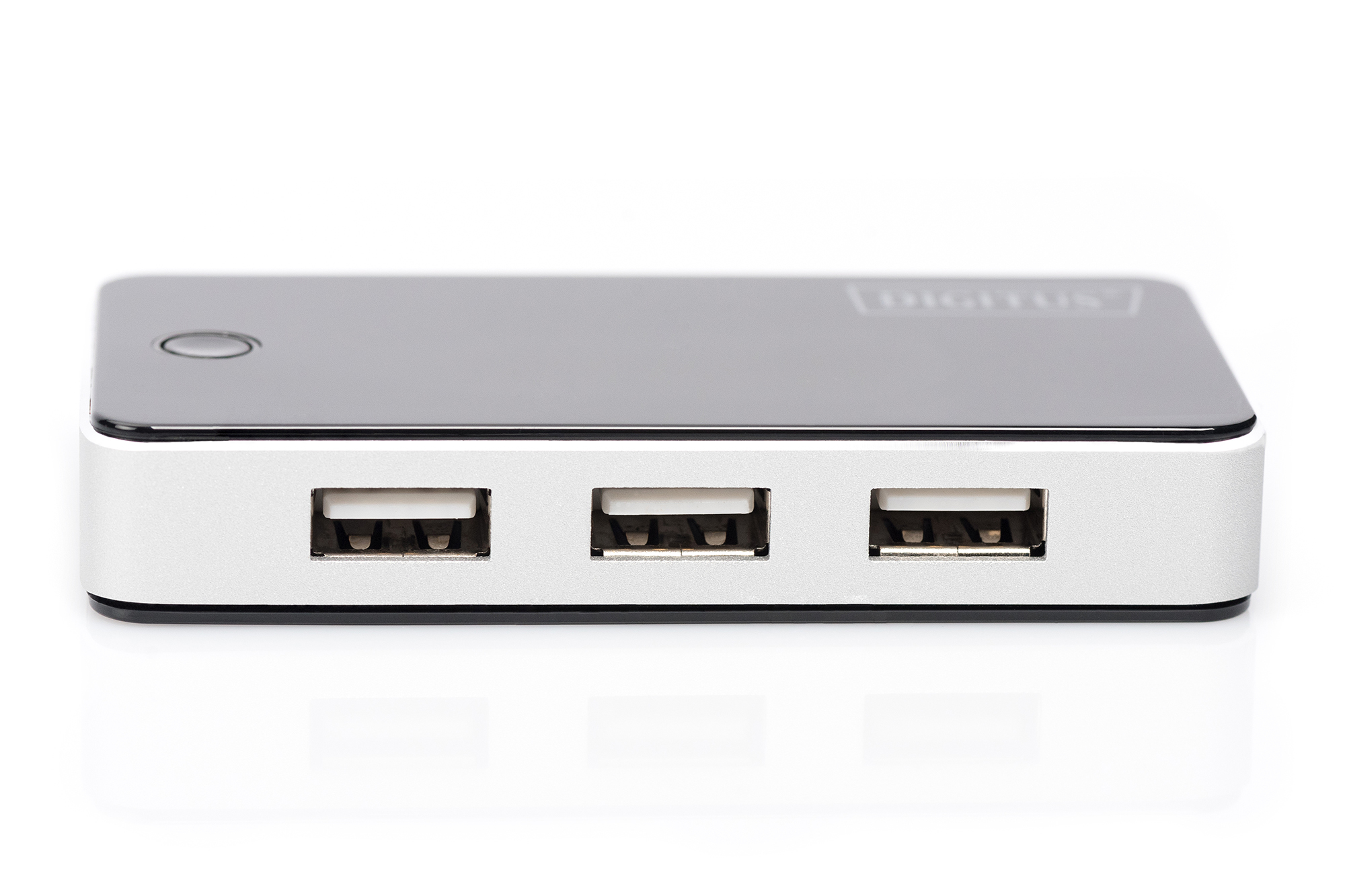 USB Hub, 3 Port USB, Aluminium, silber, Kabelloser Hub