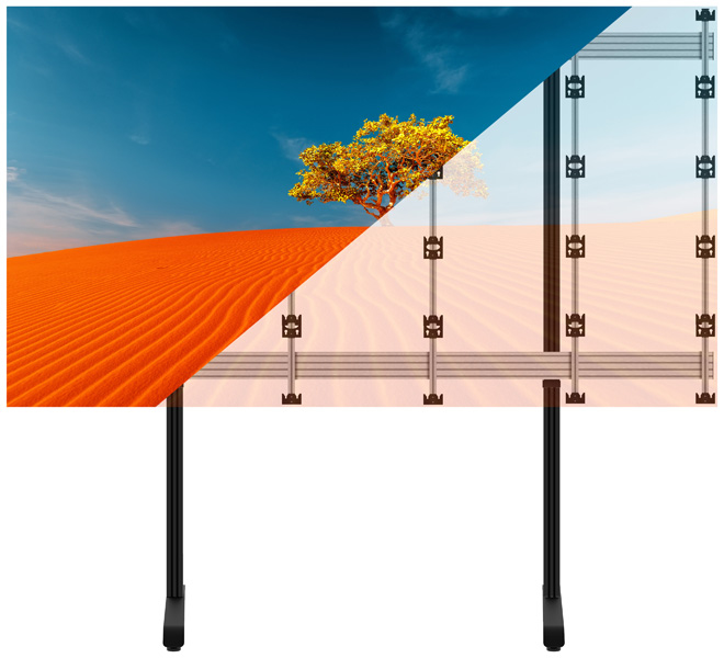 B-TECH SYSTEM X - Floor Stand for INFiLED WP Series 5x5 DVLED Videowalls BT93INFWP-S-5X5/BB B-TECH SYSTEM X - Floor Stand for INFiLED WP Series 5x5 DVLED Videowalls BT93INFWP-S-5X5/BB