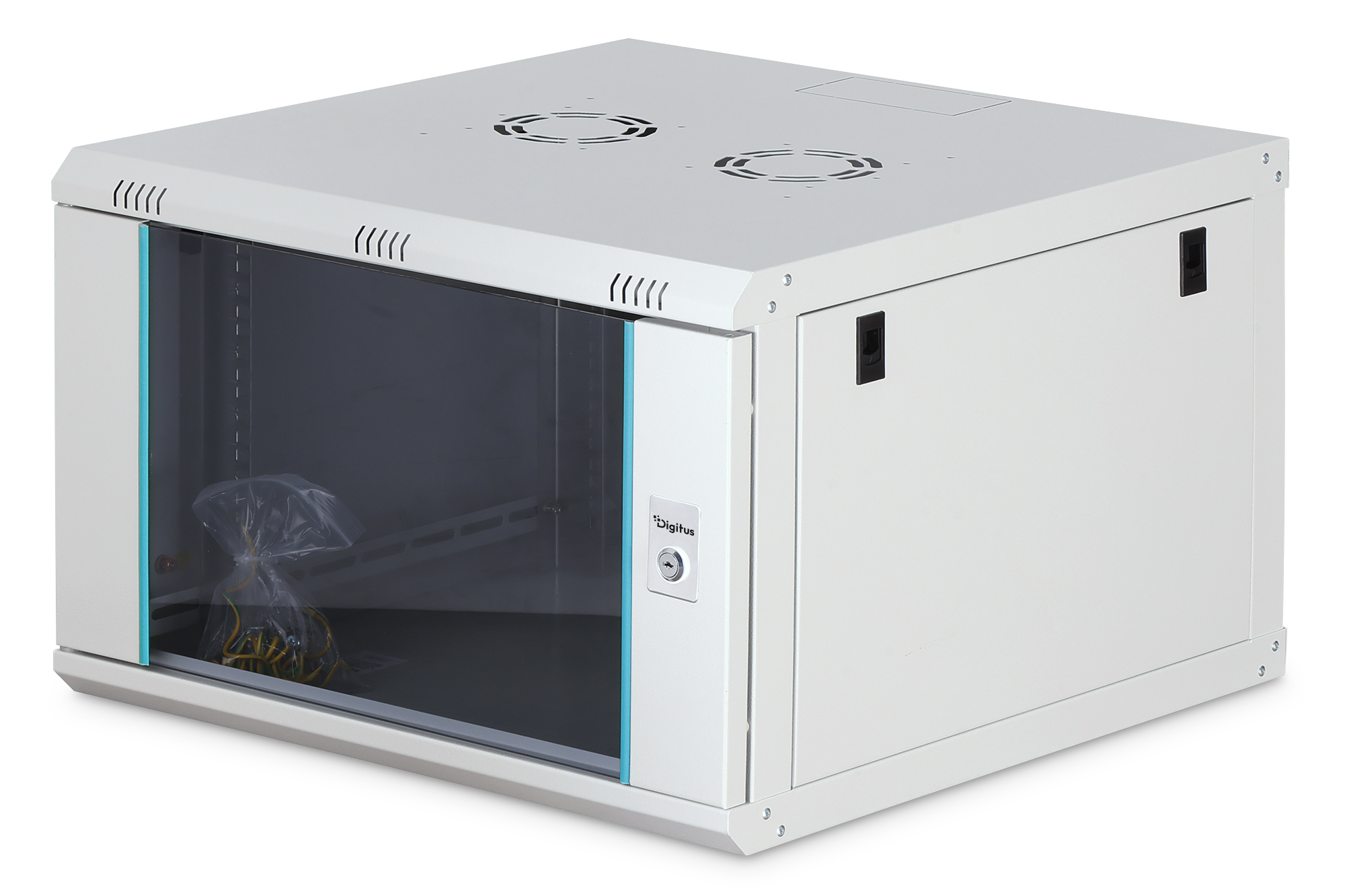 server rack, data cabinet, network enclosure, metal housing, glass door
