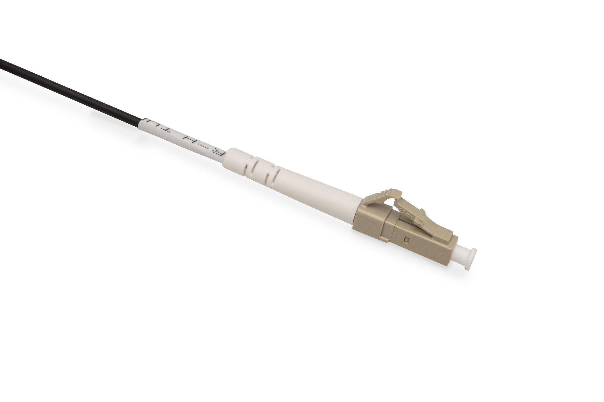Fiberoptikstecker, LC-Stecker, Kabel, Medizinisches Kabel, weiß/beiger Stecker