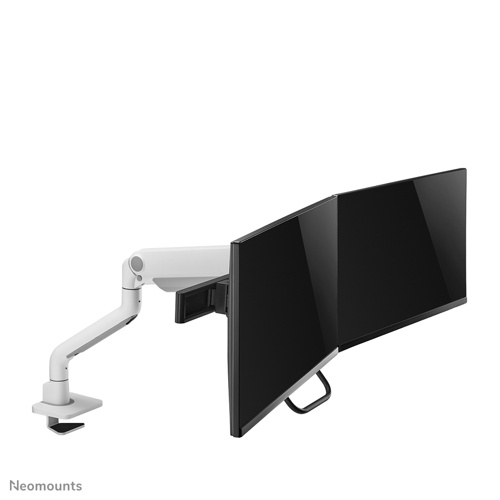 Neomounts Select Desk Mount double display crossbar topfix clamp