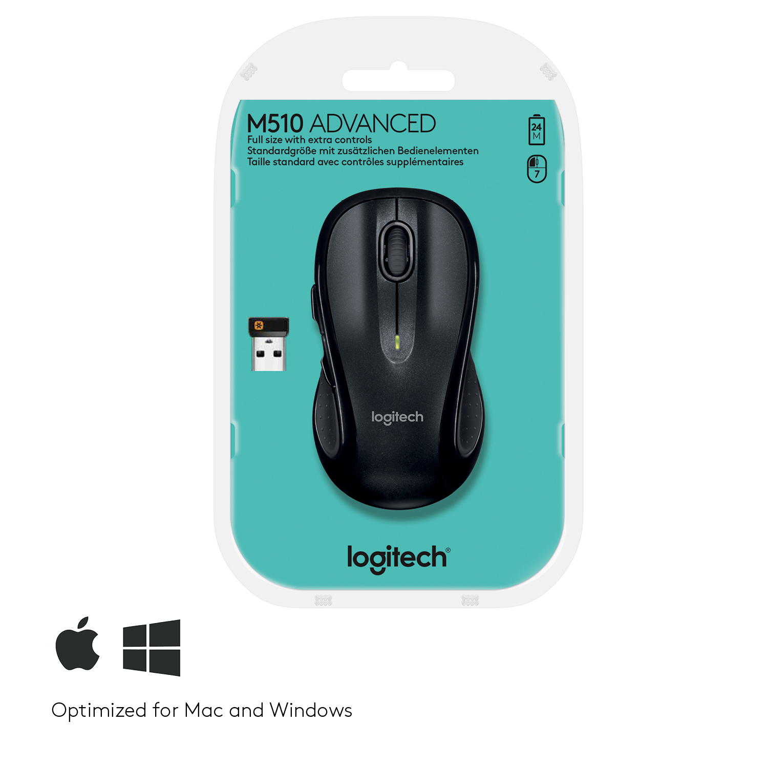 Logitech Maus M510, schwarz