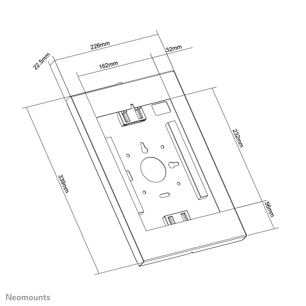 Neomounts Wandhalterung für Tablets - -25,4 mm (-1 Zoll) - -25,4 mm (-1 Zoll) - Weiß - -1 kg - Wand - Schlüssel
