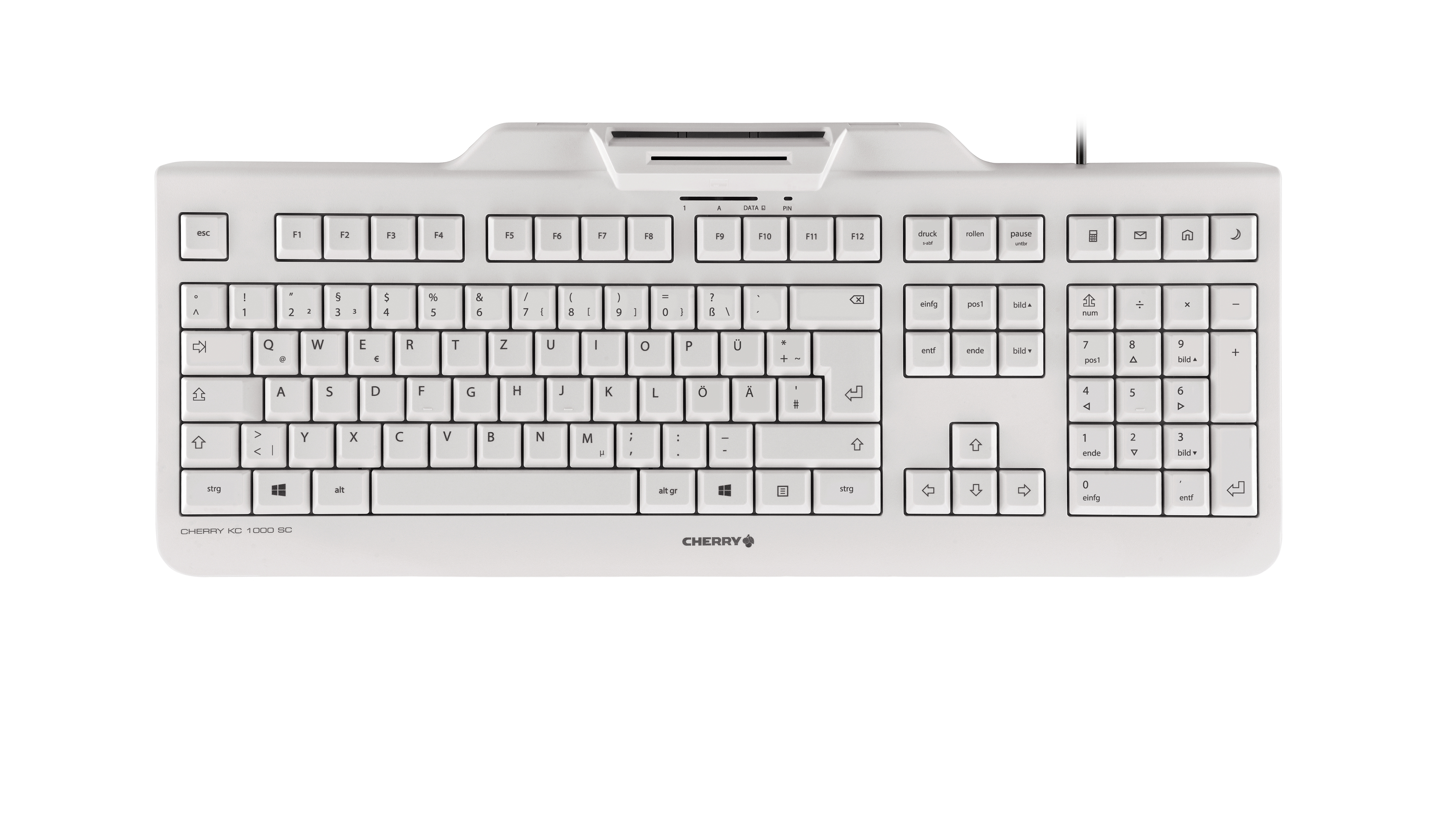 Cherry Tastatur KC 1000 SC (JK-A0100DE-0) weiß-grau