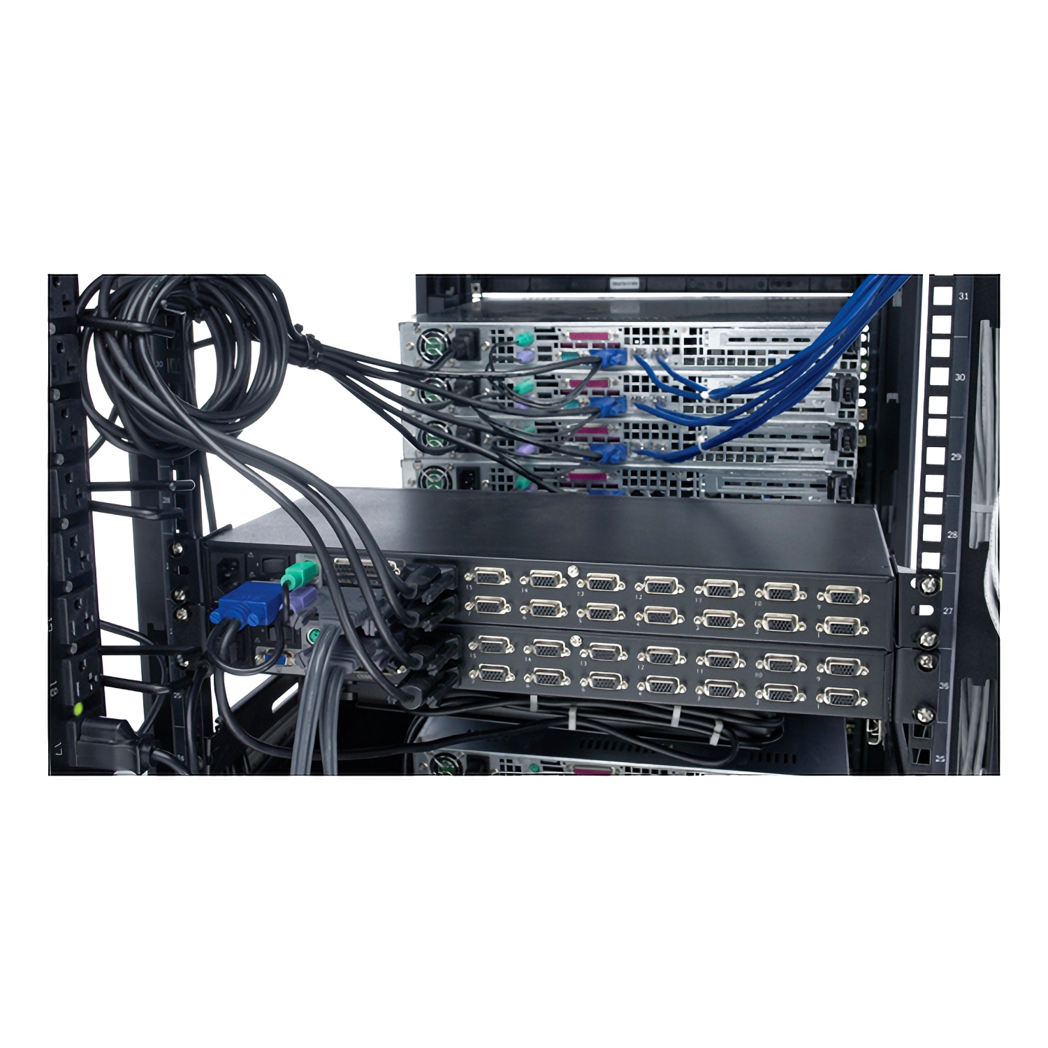 Serverrack, Netzwerk Switch, Kabelmanagement, Rackmount, SFP-Ports